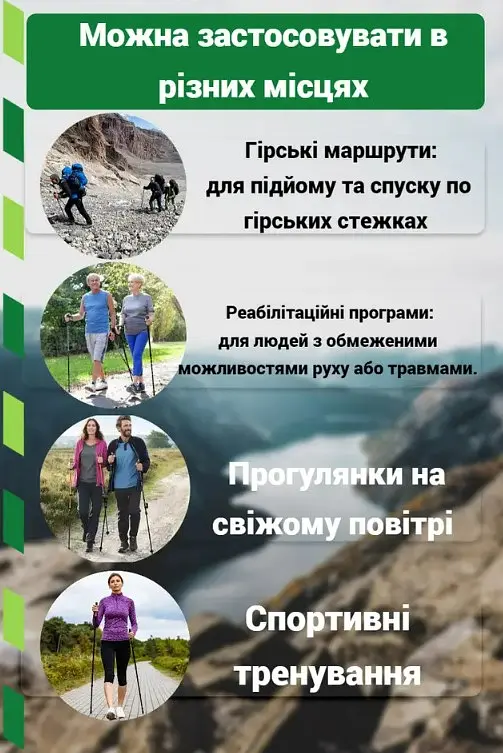 Палиці для скандинавської ходьби PowerPlay 9104 Lykke Black/White 80-135 см (пара) (PP_9104_LYKKE_Bl/White) - фото 8