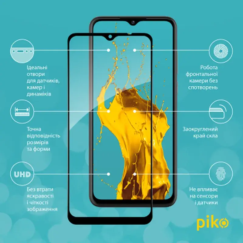 Скло захисне Piko Full Glue ZTE Blade A53 Black (1283126583315) - фото 2