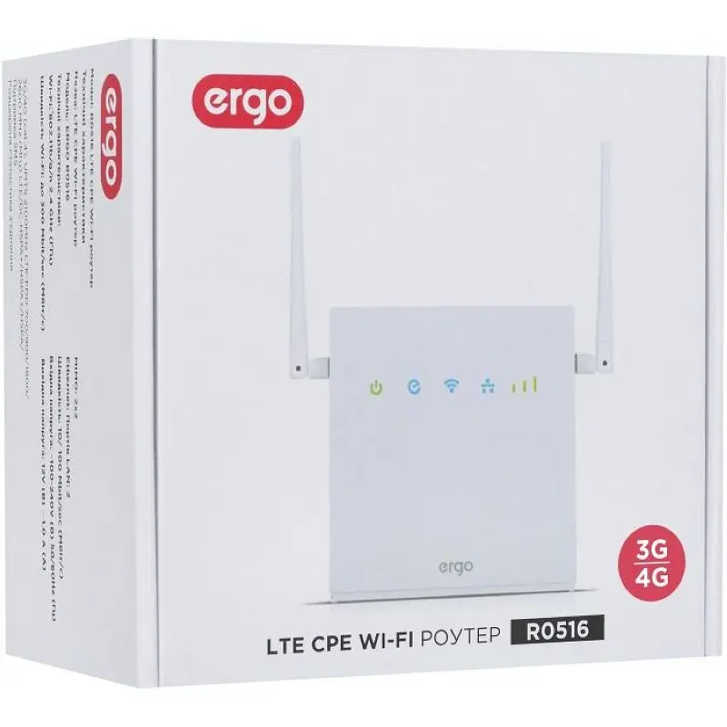Роутер ERGO R0516 4G Wi-Fi 300mbps Router (w/battery) - фото 3