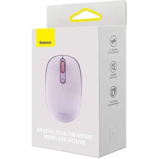 Беспроводная мышка Baseus F01B Tri-Mode (3 режимная) фиолетовая B01055503513-00 - фото 2