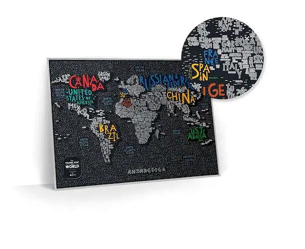 Скретч карта світу 1DEA.me Travel Map Letters World (13042) - фото 4