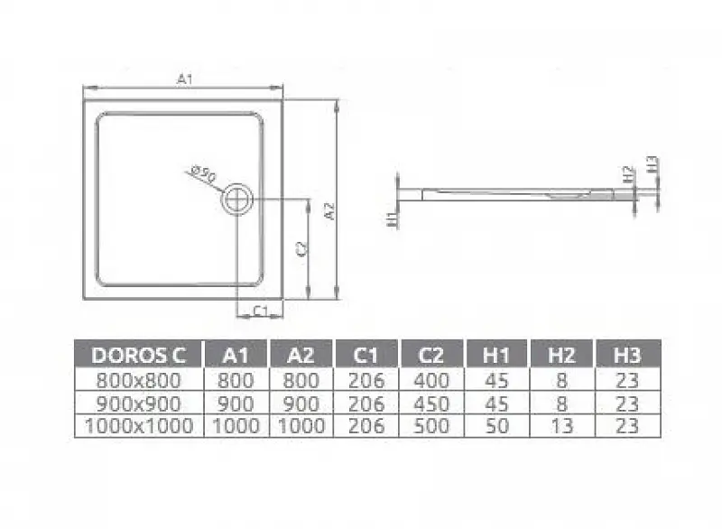 Душевой поддон Radaway Doros Plus C 80x80 SDRPC8080-01 - фото 3