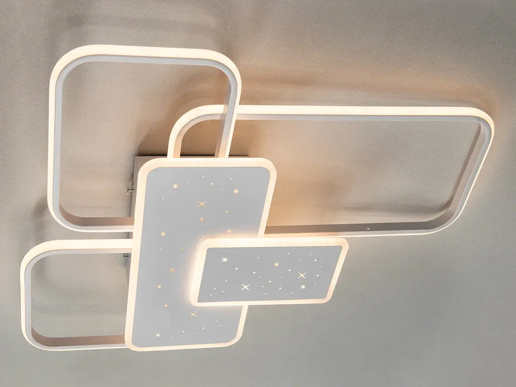 Люстра стельова LED Diasha 2449WH mmer 2449WH, 105W, біла, сучасний стиль для вітальні, спальні, кухні, офісу - фото 3