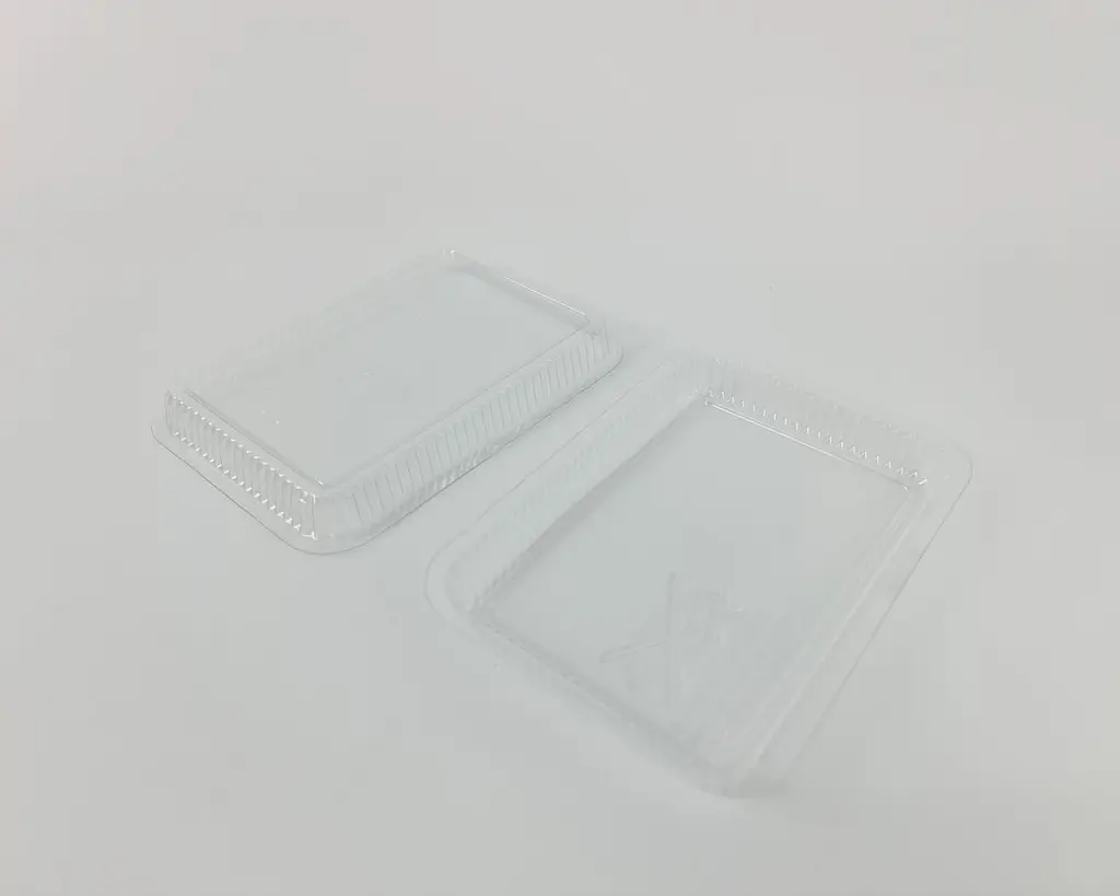 Кришка з PET-пластику для алюмінієвого контейнера SP74L/SP64L, 100 шт, прямокутна для зберігання та доставки їжі - фото 3