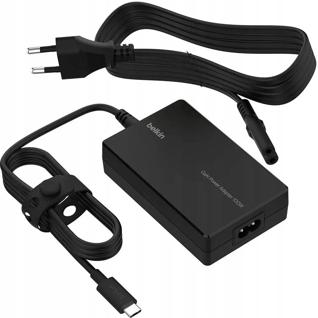 Зарядний пристрій BELKIN 100Вт USB-С GAN PD PPS, кабель USB-C 2м, чорний OEM (INC016VFBK) - фото 3