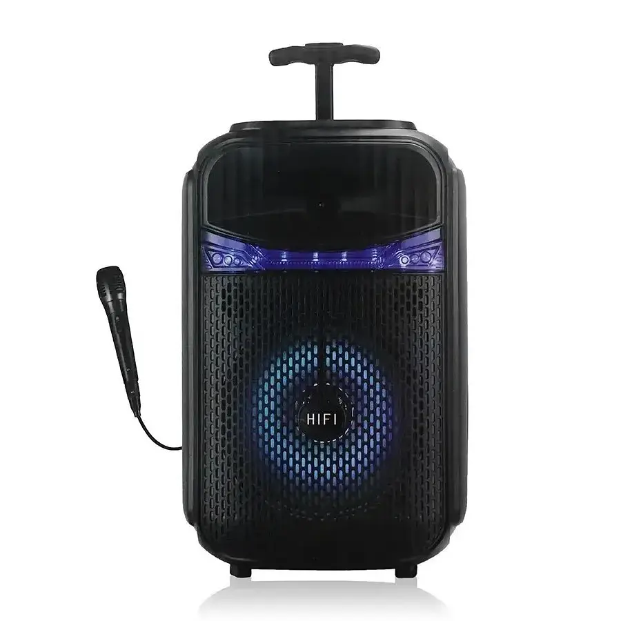 Портативна Bluetooth колонка RIAS RX-8188 8" RGB валіза з караоке 1800 mAh 10W Black - фото 2