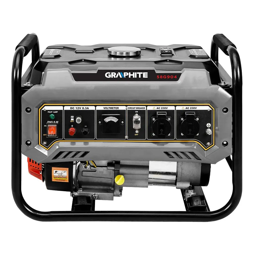 Генератор Graphite 230V (1 фаза), 2/2.2kW, ручний старт, AVR, 40кг (58G904) - фото 7