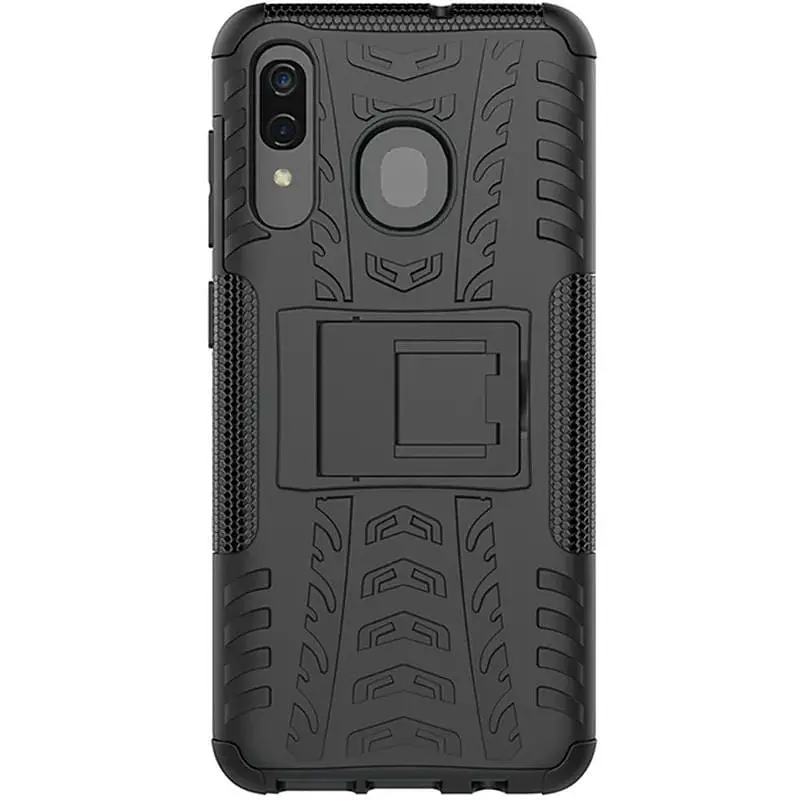 Чохол-накладка Toto Dazzle Kickstand 2 in 1 Case Samsung Galaxy A20/A30 Black - фото 6