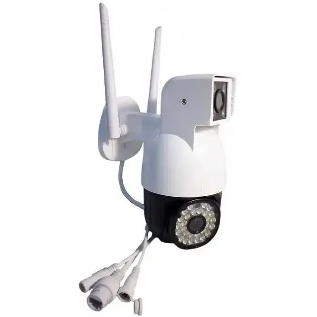 Камера відеоспостереження вулична Dual No Brand Camera P12 WI-FI IP V380PRO 8760 White - фото 2