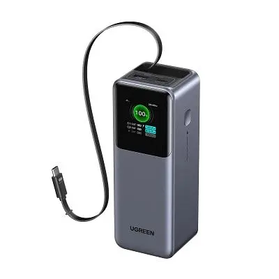 Батарея универсальная Ugreen 20000mAh 165W with Retractable Cable (PB726 55987B) (PB726 55987B) - фото 3
