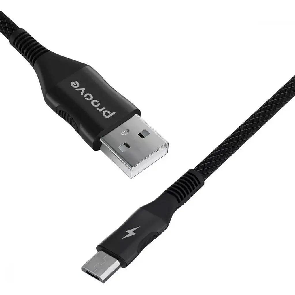 Кабель Proove Braided Scout USB-A to Micro USB 2.4A 1m Black (CCBS20001301) [130725] - фото 3