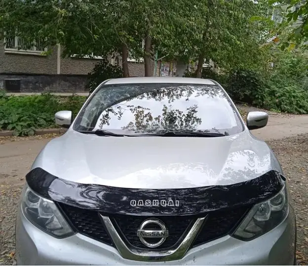 Дефлектор капоту мухобійка для Nissan Qashqa 2014-2021 (Vip Tuning) NS66 - фото 4