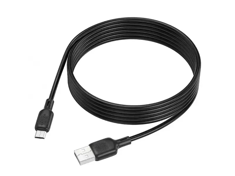 Кабель Borofone BX113 Lenny USB Type-A to Micro USB 2м Black (6941991115493) - фото 2
