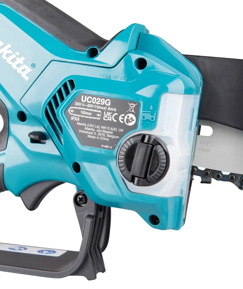 Пила ланцюгова акумуляторна Makita UC029GZ (15 см, 8 м/с, 590 Вт, BL, XGT 40 В, без акумуляторів та зарядного пристрою) - фото 8