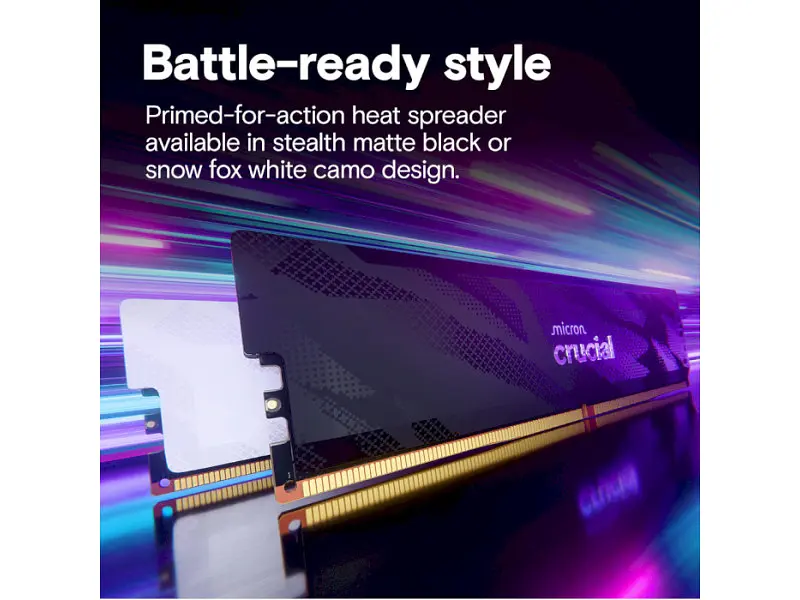 Пам'ять для настільних комп'ютерів Crucial 32 GB (2x16GB) DDR5 6400 MHz Pro Overclocking White (CP2K16G64C32U5W) - фото 3