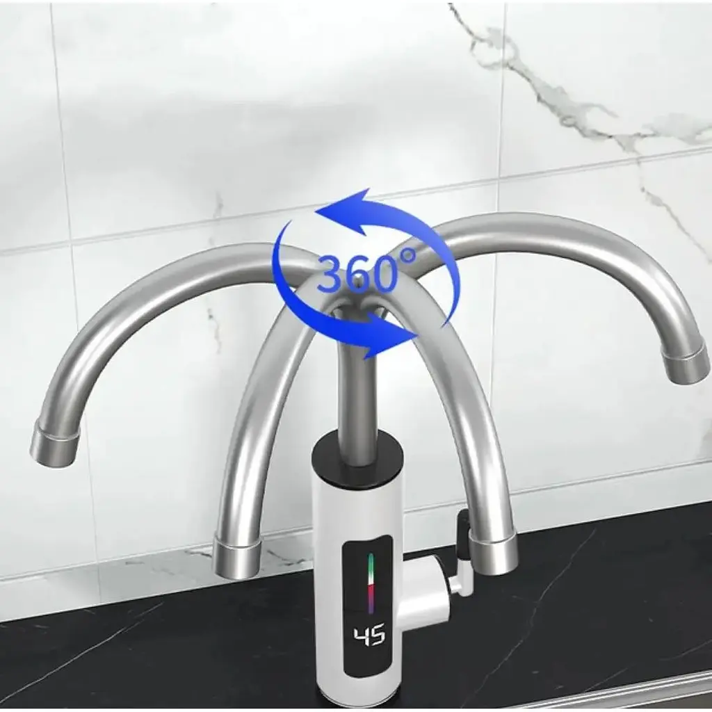 Проточный водонагреватель Delimano кран-бойлер LCD смеситель с подогревом воды - фото 4