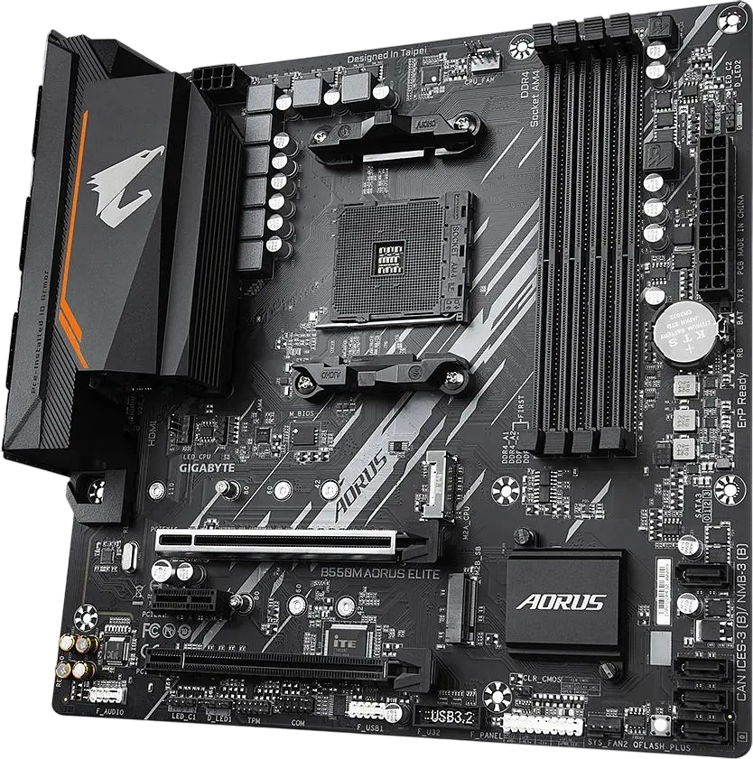 Материнська плата Gigabyte B550M AORUS ELITE 1.3 Socket AM4 (B550M AORUS ELITE 1.3) - фото 2