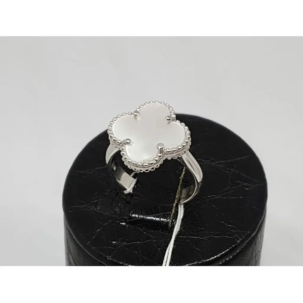 Срібне кільце Діама Конюшина з перламутром. Артикул 12111481234 16 - фото 2