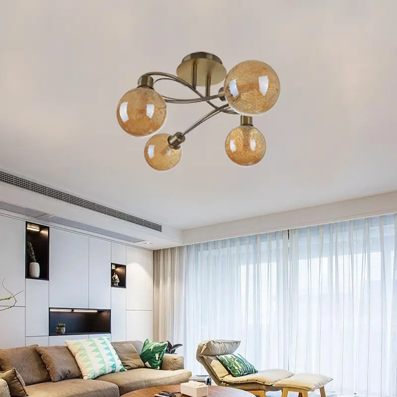 Люстра потолочная Brille галогенная G9 40W AB (LK-694C/4) - фото 5