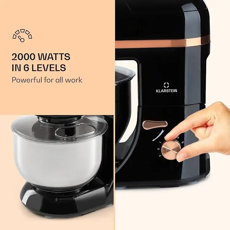Кухонный комбайн Klarstein Lucia Elegance мясорубка миксер 2000 Вт (10035639) - фото 2
