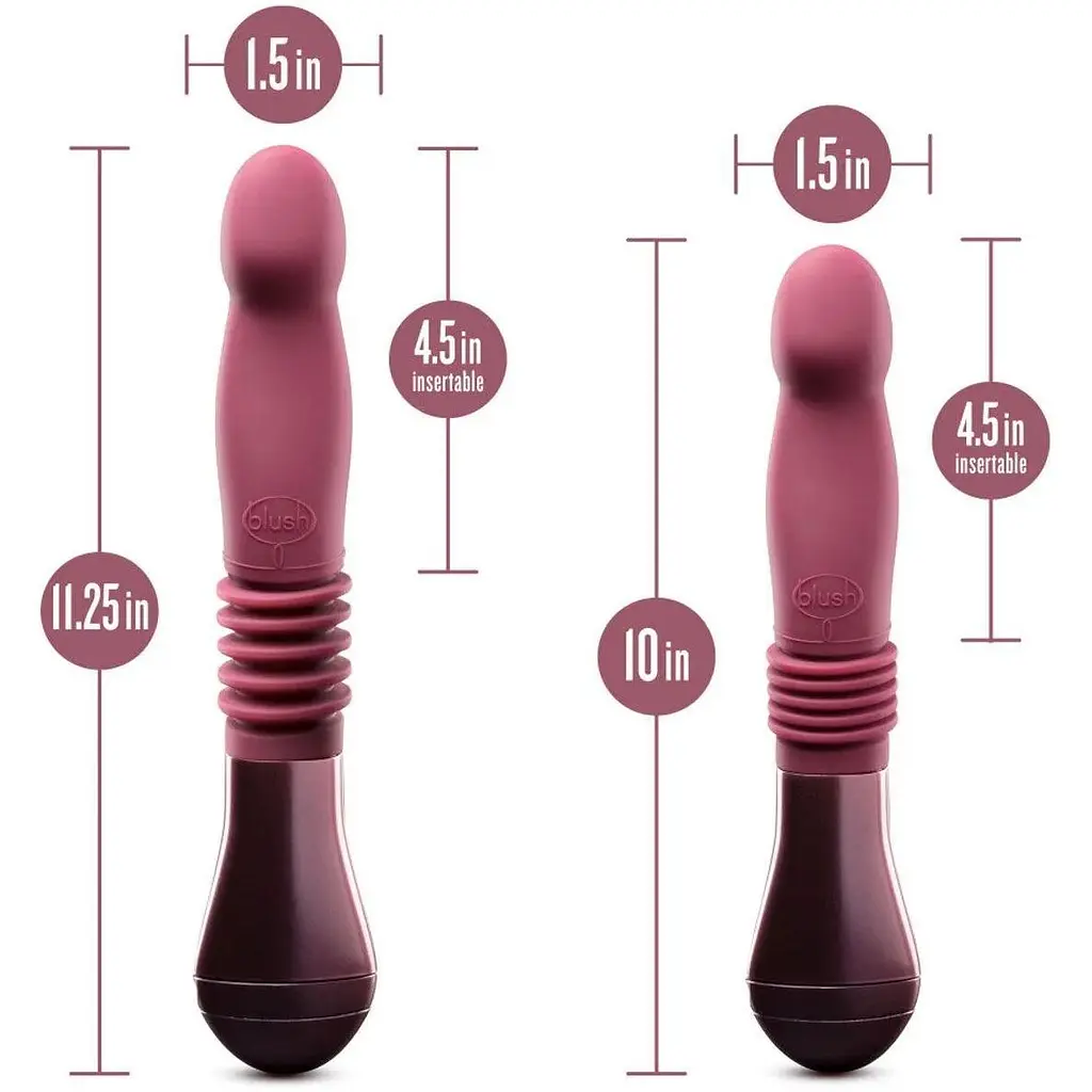Пульсатор Temptasia Blush Trixie Thrusting Dildo Wine Red - фото 5
