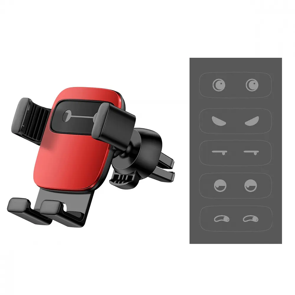 Автодержатель Baseus Cube Gravity Vehicle Mounted red (24001) - фото 6