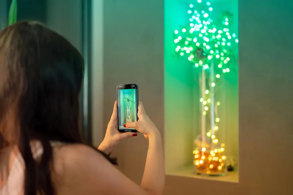 Twinkly Гірлянда Smart LED Twinkly Strings Star RGB 200 IP20 12м USB-C кабель зелений без БЖ - фото 6