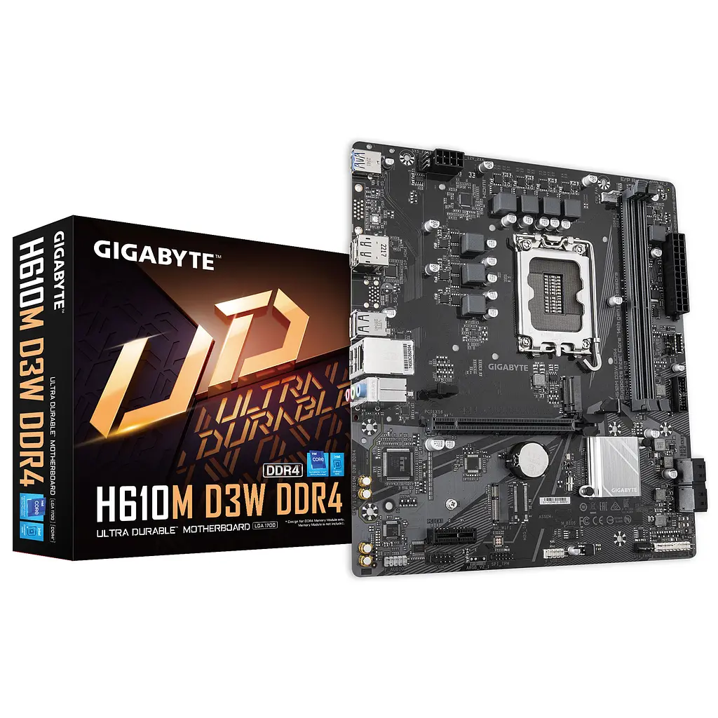 Материнская плата H610M D3W DDR4 s1700 H610 2xDDR4 HDMI DP mATX Gigabyte teh0019008 - фото 5