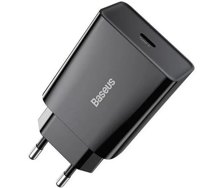 Мережевий зарядний пристрій Baseus Speed Mini PD Charger 20W (CCFS-SN01) Black [67419] - фото 3
