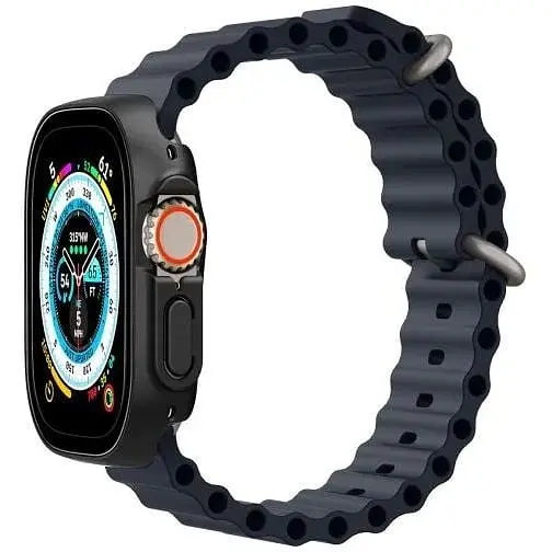 Захисний чохол зі склом Spigen Thin Fit 360 Black для Apple Watch Ultra/Ultra 2 49mm (ACS05558) - фото 7