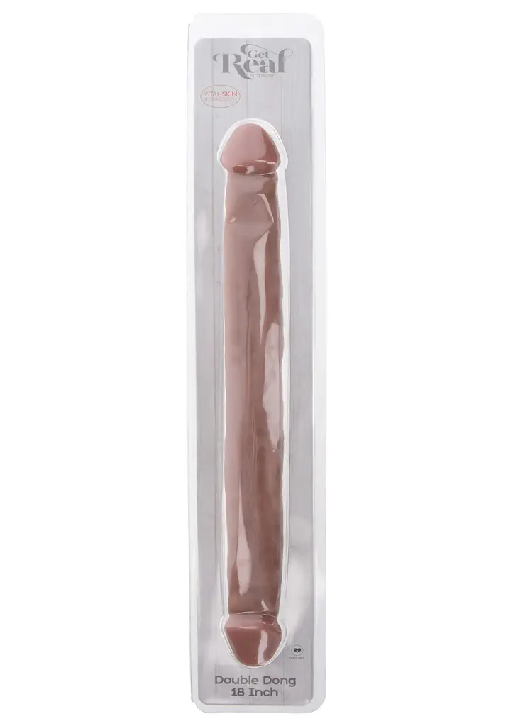 Двосторонній фалоімітатор Get Real Double Dong 18 Inch 45 см тілесний - фото 2