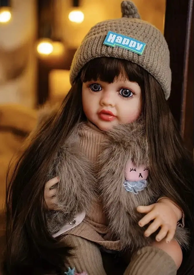Реалістична Кукла Реборн 55 см повністю вінілова Doll Reborn Baby К0100203 - фото 2