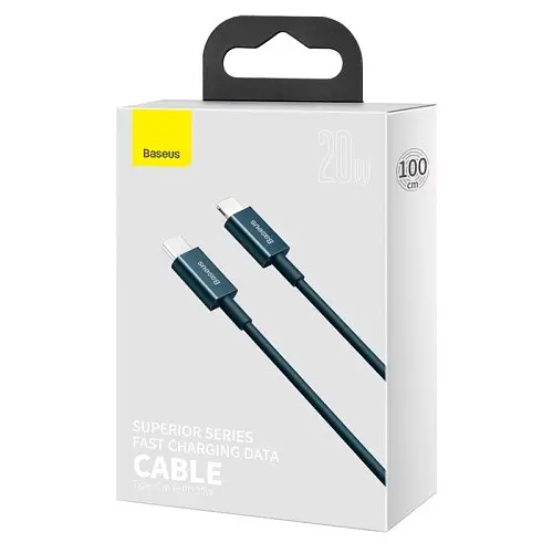 PD кабель Baseus Superior Series Fast Charging Data Cable Type-C to iP PD 20W 1m темно-синій CATLYS-A03 - фото 2