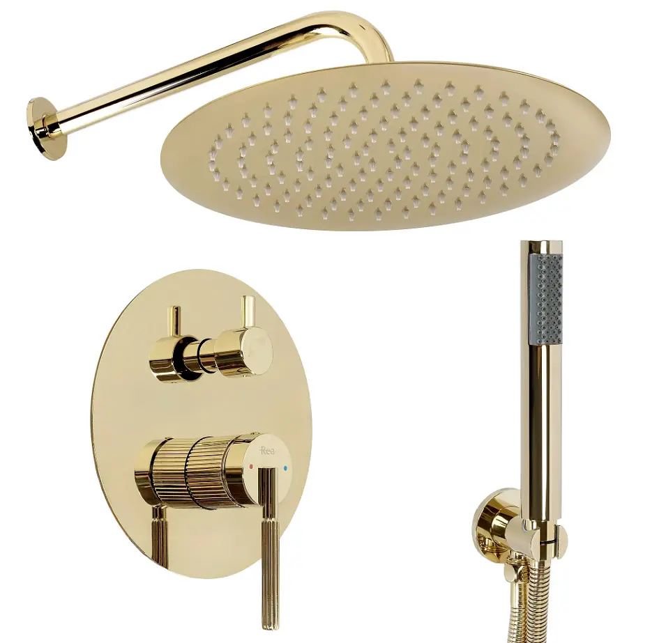 Душова система прихованого монтажу Rea Argon + BOX gold REA-P6538