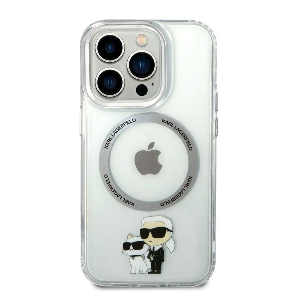 Чехол Karl Lagerfeld IML Karl and Choupette NFT Задняя крышка MagSafe для iPhOne 15 Pro Max Прозрачная (57983116782) - фото 3
