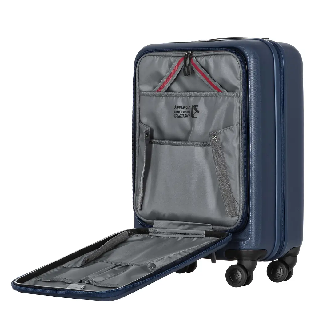 Wenger Валіза Wenger Skyon Hardside Carry-On, мала, з відсіком для н/б 16", полікарбонат, TSA, 4 колеса, розширення, USB, синій - фото 9