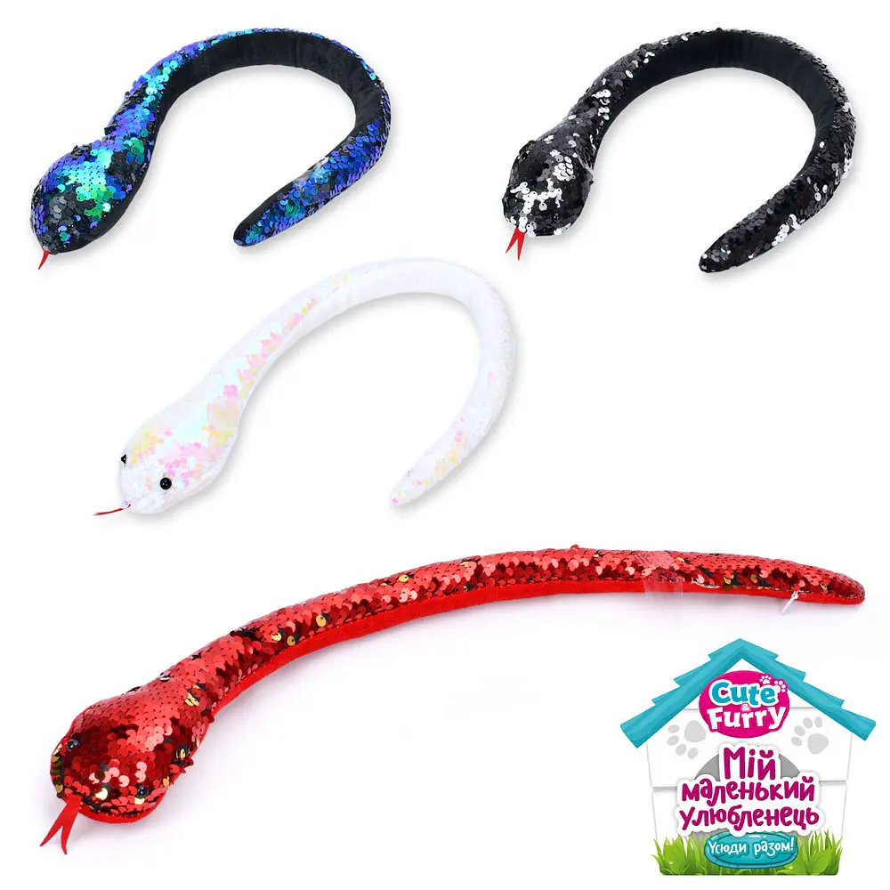 М’яка іграшка Змія, паєтки (В асортименті) - фото 2