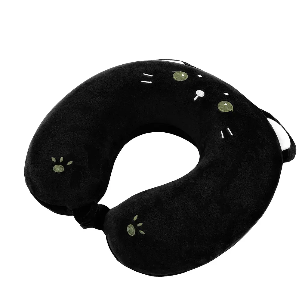 Подушка для шиї ARDESTO Travel Black Cat, 30х30см, чорний (ART3033NEP) - фото 2
