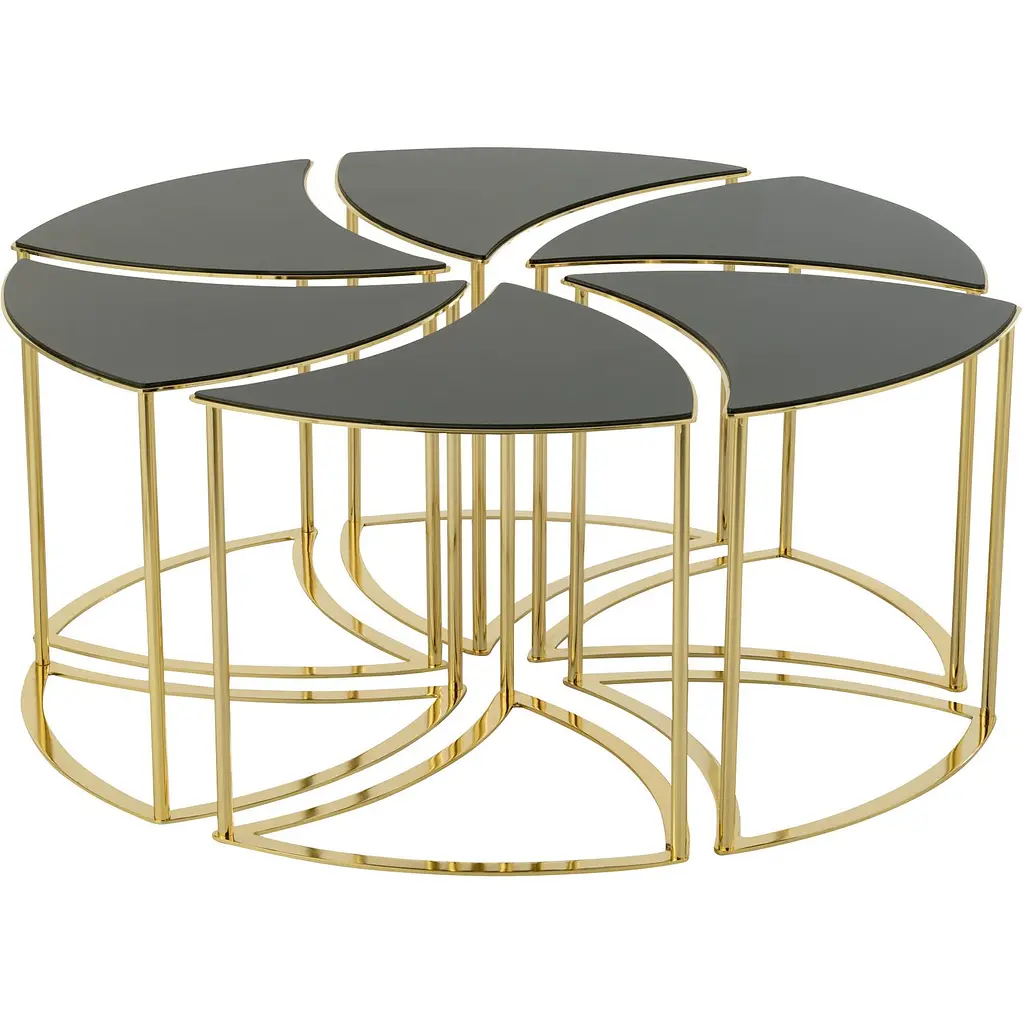 Кавовий столик J-lin торнадо золотий (35926) - фото 2