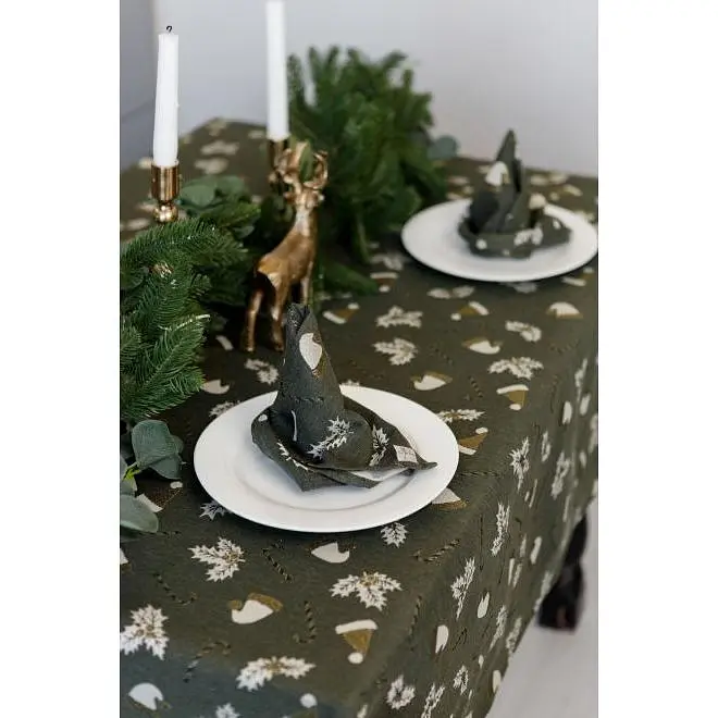 Скатертина Прованс Шапочки на зеленому 136х180 см (36858) - фото 8