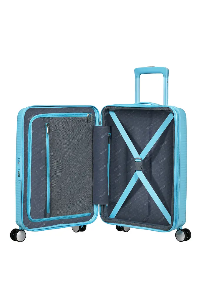 Валіза 55 American Tourister SOUNDBOX BLUEBERRY FIZZ 55x40x20(23) 32G*32001 - фото 2