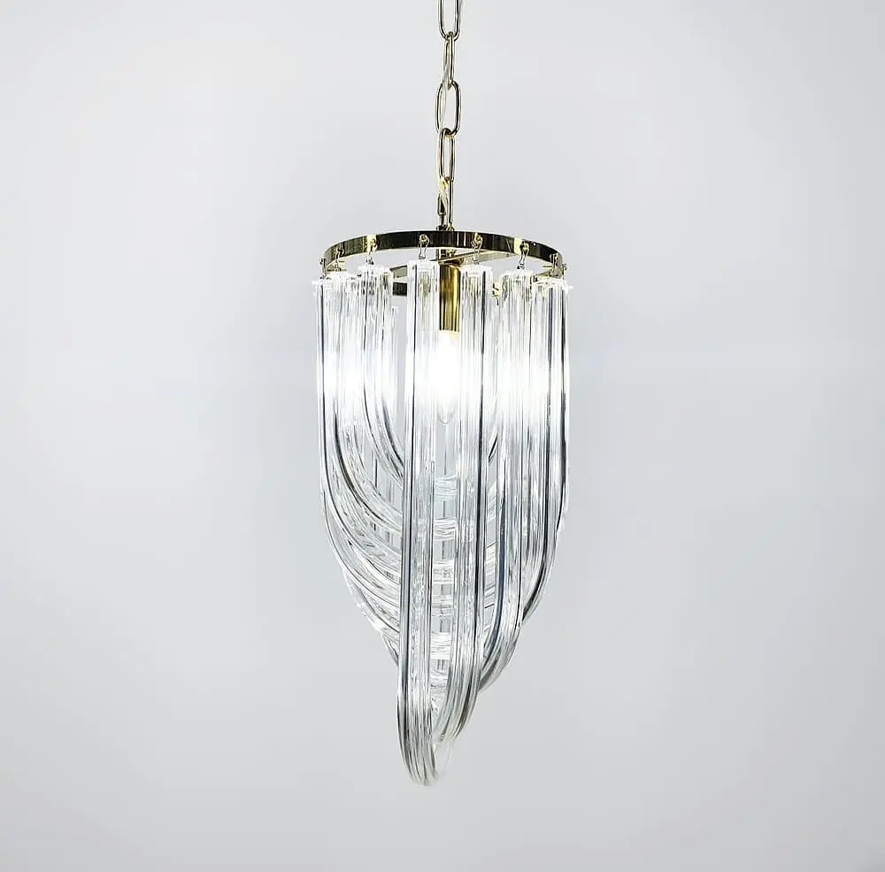 Подвесной светильник Flow Light в золотом каркасе Ø 20 см Line F | Ст. SA36-200 - фото 7