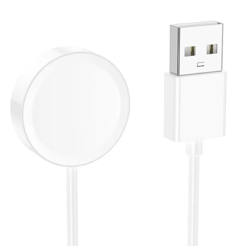 Зарядний USB кабель для Smart Watch Hoco Y21 0.6 м White - фото 3