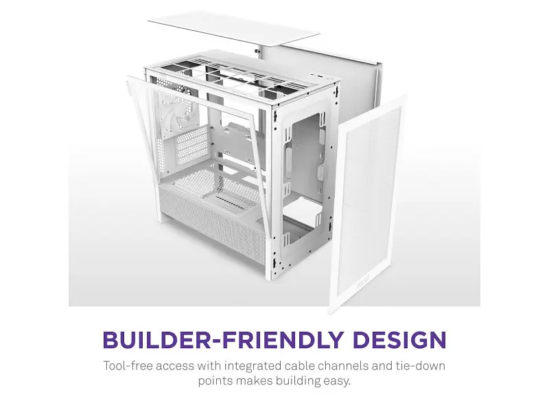 Корпус NZXT H3 Flow White (CC-H31FW-01) - фото 5