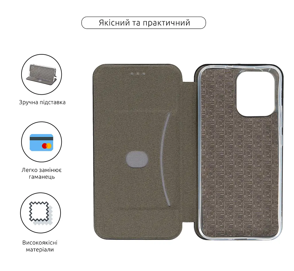 Чехол-книжка для OPPO A6 Pro 4G, G-Case, черный, кожаный чехол-книга из экокожи (PU) и TPU, с магнитом, с подставкой и вместительным кардхолдером, противоударный, защита всего корпуса, ArmorStandart (ARM89187) - фото 3