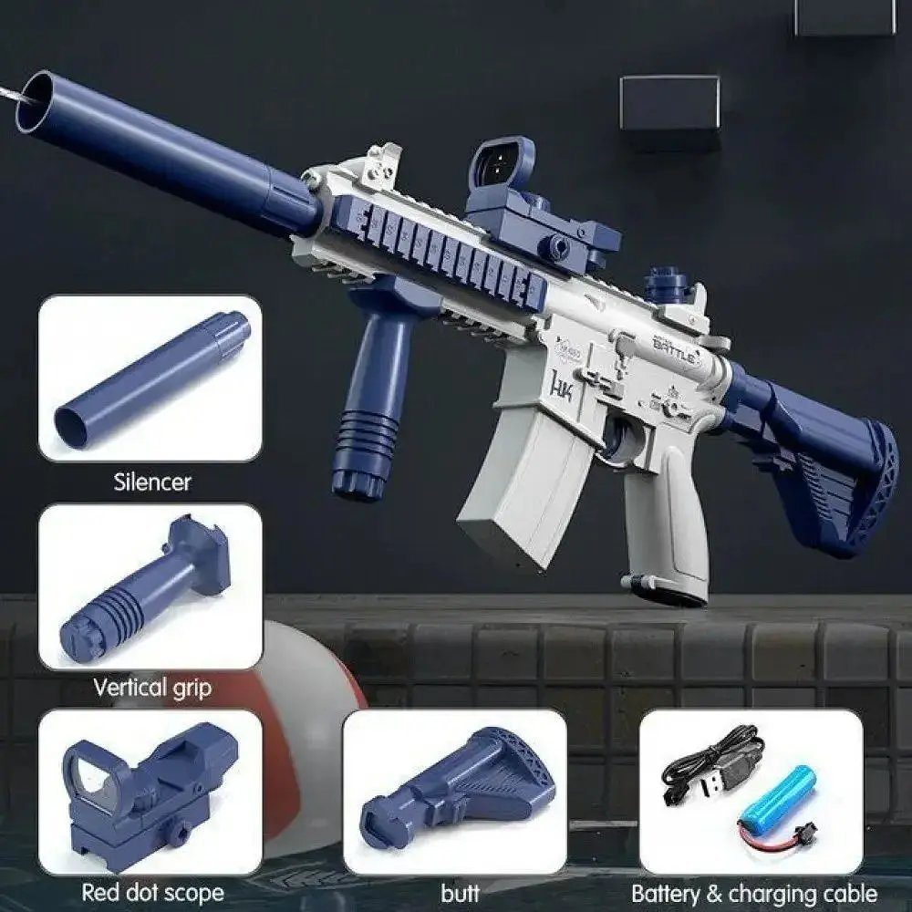 Водяний автомат електричний акумуляторний Water Gun M416 - фото 8
