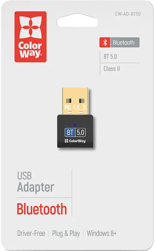 Адаптер Bluetooth v5.0 USB, черный Colorway - фото 3