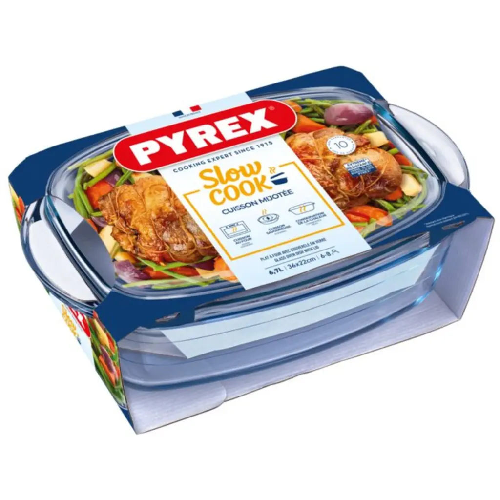 Кастрюля для запекания Pyrex прямоугольная с крышкой 4.4 л + 2.3 л (466A000/7643) - фото 2