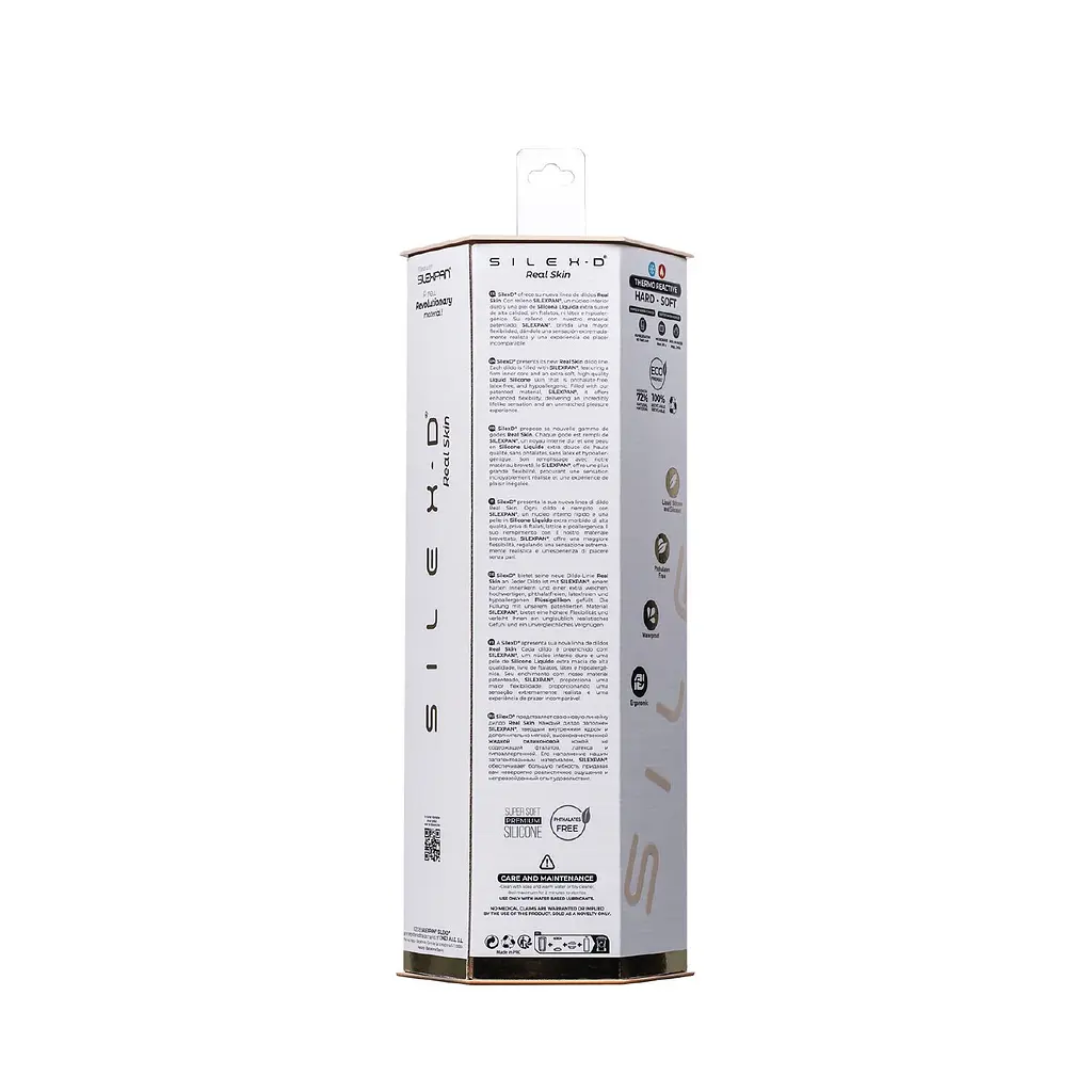 Фалоімітатор Silexd Real Skin Model 1 Size 8" 20.3 см (тілесний) - фото 8