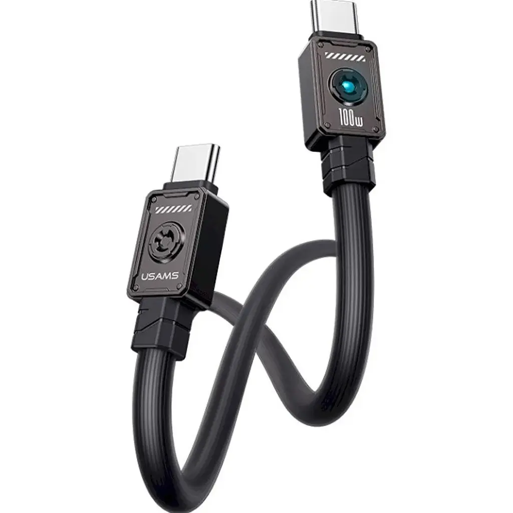 Кабель Usams US-SJ684 USB-C to USB-C 100W 1.2m Black (SJ684USB01) [153992] - фото 2